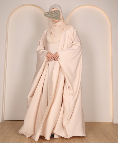 Abaya 4 Pc Set - Cream