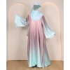 Abaya 4 Pc Set - Mint Blue Mauve
