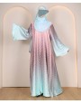 Abaya 4 Pc Set - Mint Blue Mauve