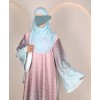 Abaya 4 Pc Set - Mint Blue Mauve