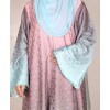 Abaya 4 Pc Set - Mint Blue Mauve