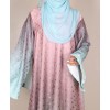 Abaya 4 Pc Set - Mint Blue Mauve