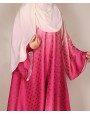 Abaya 4 Pc Set - Magenta Yellow