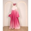 Abaya 4 Pc Set - Magenta Yellow