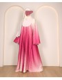 Abaya 4 Pc Set - Magenta Yellow
