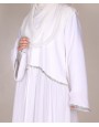 Abaya 4 Pc Set - White