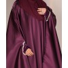 Flowy 4 Pc Set Abaya - Metallic Plum