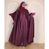 Flowy 4 Pc Set Abaya - Metallic Plum