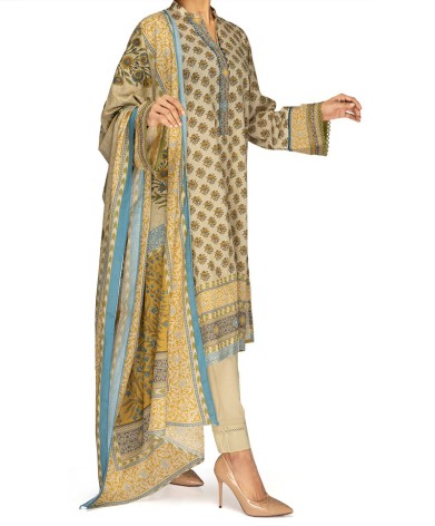 Bahara Printed Lawn 3Pc Stitched Suit