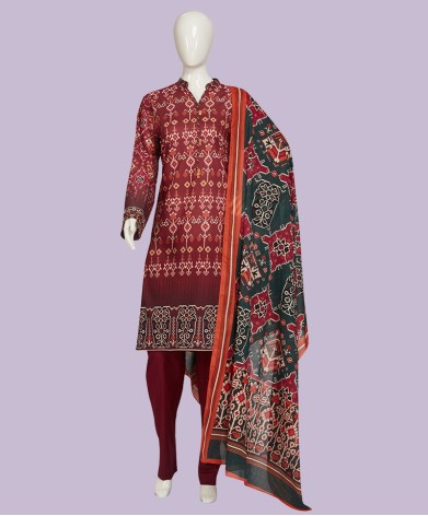 Bahara 3Pc Stitched Suit