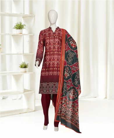 Bahara 3Pc Stitched Suit