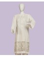 Trible 1 Pc Stitched Kurti - White