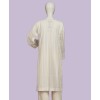 Trible 1 Pc Stitched Kurti - White