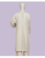 Trible 1 Pc Stitched Kurti - White