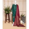 Aadin Jacquard Green 3Pc Stitched Suit