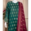 Aadin Jacquard Green 3Pc Stitched Suit