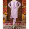 Organza 2Pc Stitched Suit-Purple