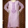 Organza 2Pc Stitched Suit-Purple