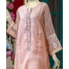 Organza 2Pc Stitched Suit-Peach