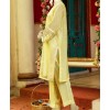 Organza 2Pc Stitched Suit-Yellow