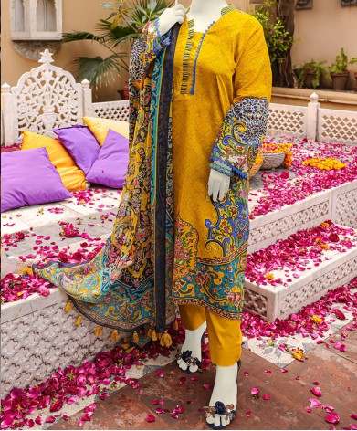 Eyleen 3 Pc Stitched Suit