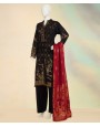 Classic Black 3 Piece Stitched Suit