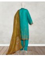 Minty Blue 3 Piece Stitched Suit