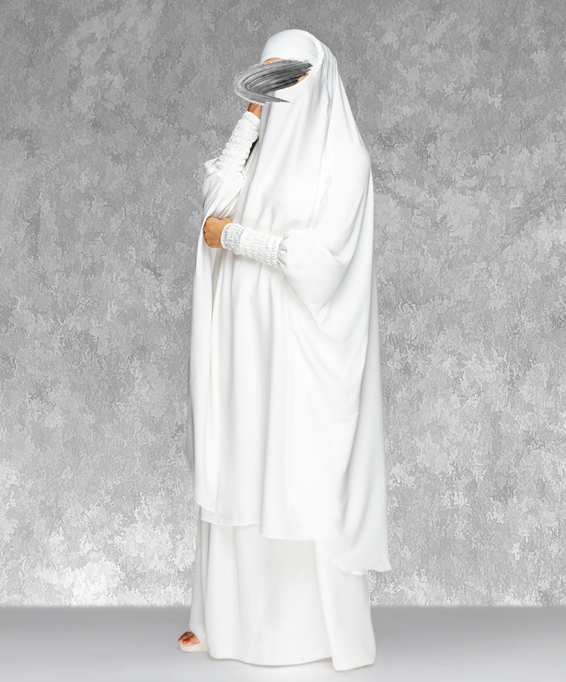 Jilbab 3 Piece Set - White