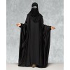 Saudi Style 3 Piece Set Abaya-Black