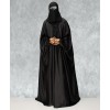 Saudi Style 3 Piece Set Abaya-Black