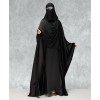 Saudi Style 3 Piece Set Abaya-Black