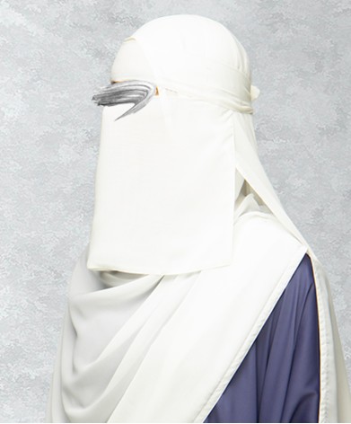Short Niqab - White