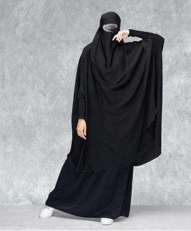 Jilbab 3 Piece Set - Black