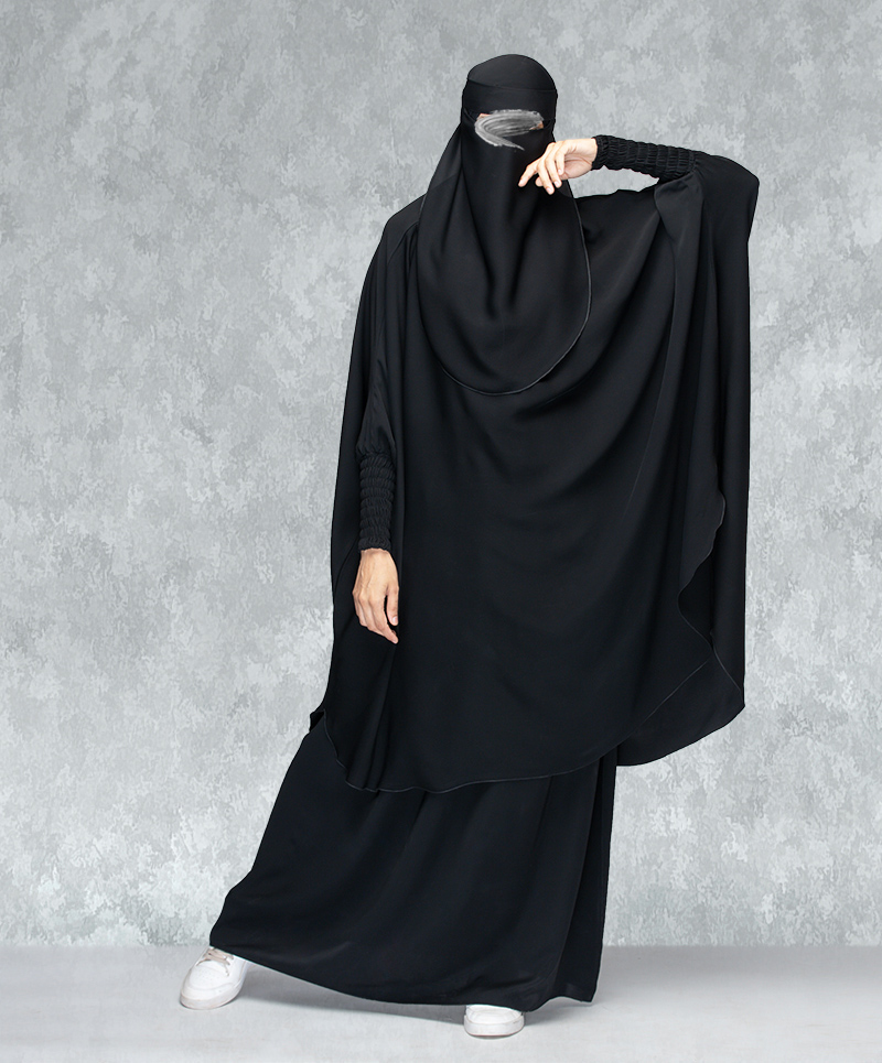 Jilbab 3 Piece Set - Black