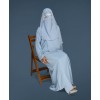 Noor 4 Pc Set Abaya - Powder Blue
