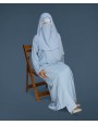 Noor 4 Pc Set Abaya - Powder Blue