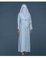 Noor 4 Pc Set Abaya - Powder Blue