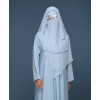 Noor 4 Pc Set Abaya - Powder Blue
