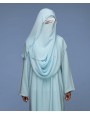 Noor 4 Pc Set Abaya - Mint Blue
