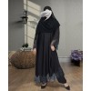 Noor 3 Pc Set Abaya - Black