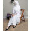 Noor 3 Pc Set Abaya - White 