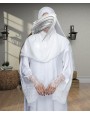 Noor 3 Pc Set Abaya - White
