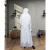 Noor 3 Pc Set Abaya - White 