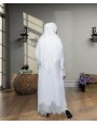 Noor 3 Pc Set Abaya - White