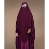 Fish Tail 2 Piece Set  Abaya-Maroon