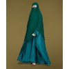 Fish Tail 2 Piece Set  Abaya-Bottle Green