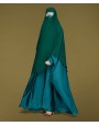 Fish Tail 2 Pc Set  Abaya-Bottle Green