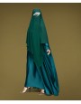 Fish Tail 2 Pc Set  Abaya-Bottle Green