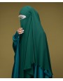 Fish Tail 2 Pc Set  Abaya-Bottle Green