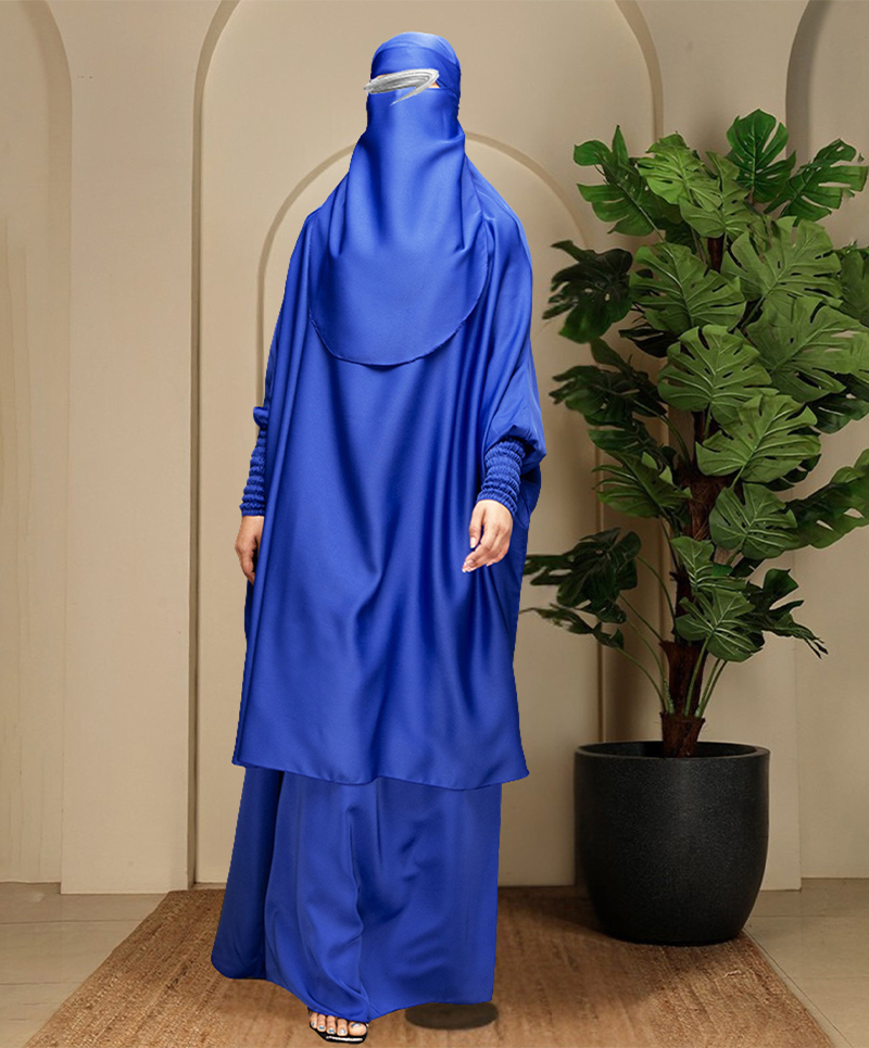 Jilbab 3 Piece Set - Blue 